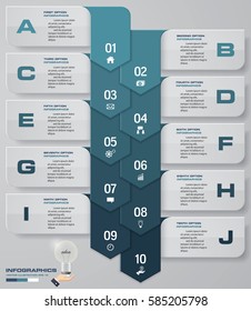 10 options abstract timeline use for infographic/presentation . EPS10.