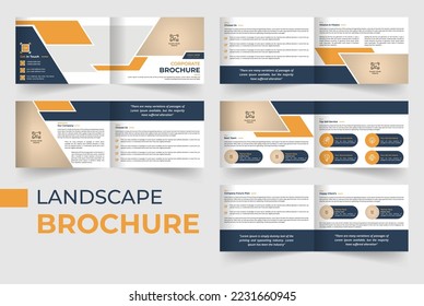 10 Pages Business  multiple multipurpose landscape brochure template