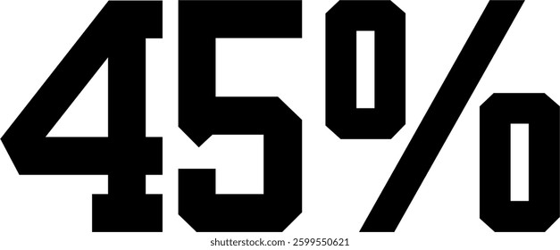 10 Percent Discount Offer Number Typography Style A1256