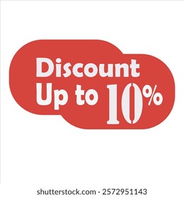 Up to 10 percent discount. Sale offer price sign. Special offer symbol. Save 10 percentages. Discount tag chat protect
