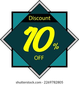 10% de descuento icono de signo vector símbolo de venta Etiqueta de oferta especial