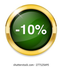 10 percent off button