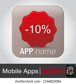 10 Percent Off - Coupon, Special Discount, Sale Icon, Offer Sign, Label Price