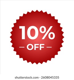 10 percent off discount circle red vector
Vector icon discount, promotion, sale circle
