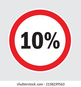 10% de descuento en fondo gris, oferta especial 10% de descuento, venta hasta 10% de descuento, gran oferta, venta, etiqueta de oferta especial, etiqueta, cartel, publicidad, oferta icono
