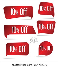 10 Percent Off Red Sticker Collection