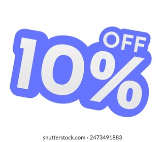 10 percent off sale
3D icon of promotion, sale, discount
Beautiful discount offer blue