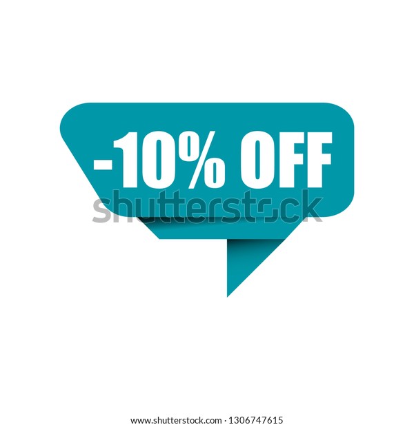 10 Percent Off Sale Label10 Discount Stock Vector Royalty Free