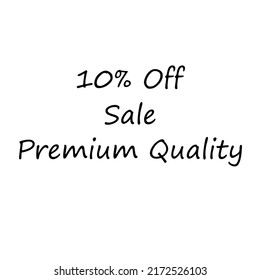 10 percent off sale premium quality business icon sticker