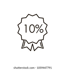 10 Percent Off Sing Vector