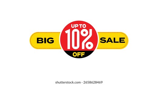 10% por ciento de descuento en la Ilustración vectorial Guardar, , oferta, Anuncio de venta aislado, oferta de diseño de Anuncio, Anuncio de descuento, diseño de póster de oferta especial, etiqueta de Precio 