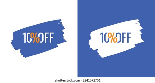 10 Percent Off Vector Object, Creative Off Sign of 10 for any Design