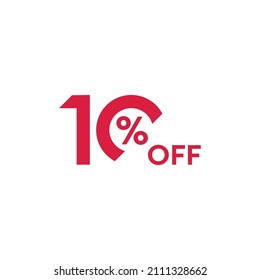  10 percent off vector text design