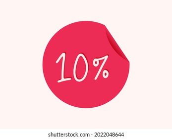 pegatina al 10%, imagen al 10%