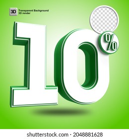 10 percentage 3D render for sale, bigsale, discount, black friday