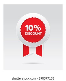 10 percents vector discount badge 