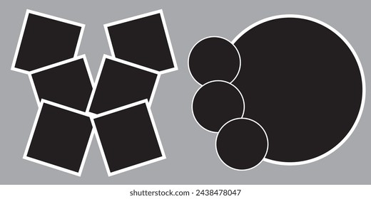 10 plantilla de collage de fotos. ilustración vectorial, nuevas colecciones