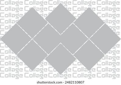10 photo collage template. vector illustration, new collections
