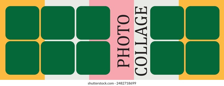 10 Fotocollage Vorlage. Vektorillustration, neue Kollektionen