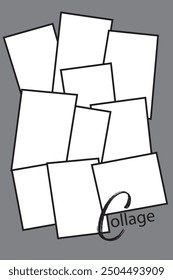 10 Fotocollagen-Vorlage. Vektorgrafik, neue Kollektionen