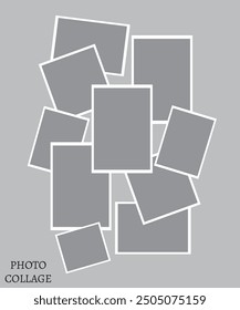 10 photo collage template. vector illustration, new collections