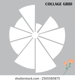 10 photo collage template. vector illustration, new collections