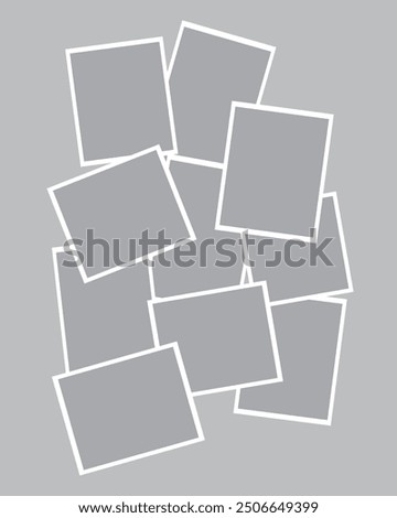 10 photo collage template. vector illustration, new collections