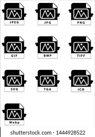 10 Picture Icon Solid Design Style