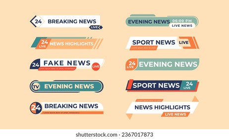 10 Retro Style News Lower Thirds. Modern Nostalgia.