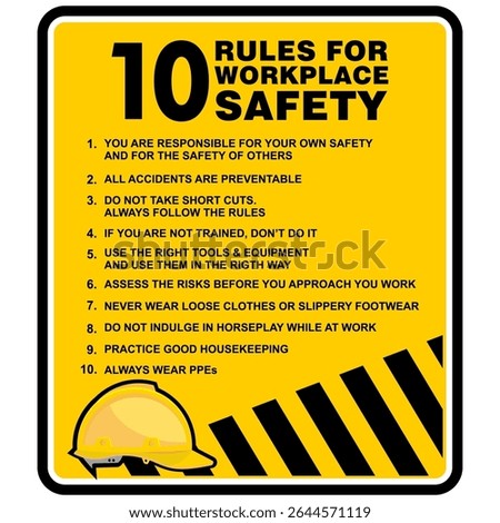 10 rules for workplace safety