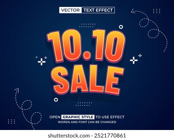 10 10 sale editable text, font effect, 3d text for title