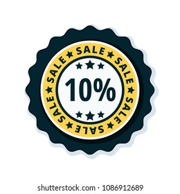 10% Sale label illustration