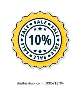 10% Sale label illustration