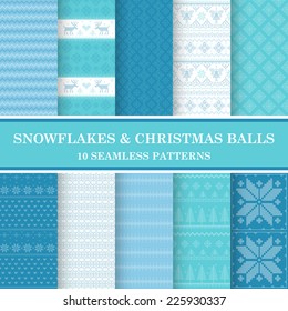 10 Seamless Patterns - Scandinavian Style - Texture for wallpaper, background, scrapbook - in vector