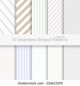 10 Seamless striped patterns