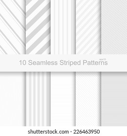 10 Seamless striped patterns