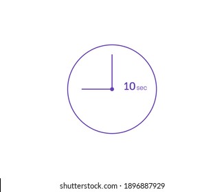 The 10 seconds, Timer 10 sec icon, stopwatch vector icon. Clock and watch, timer, countdown symbol