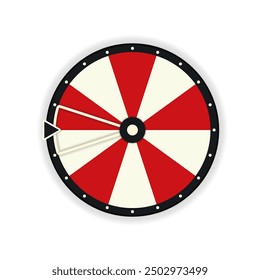 10 section blank wheel of fortune icon. Clipart image isolated on white background