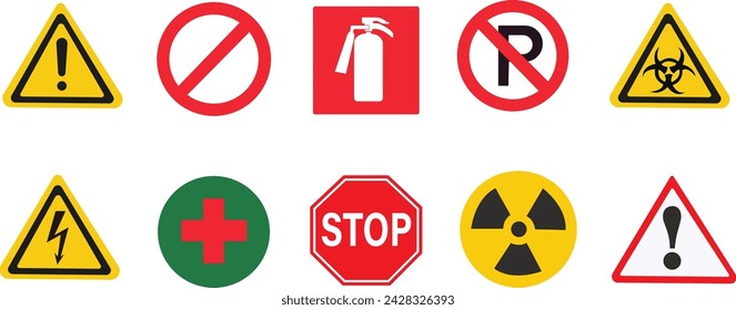 10 Sets of Safety Signs