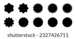 10 shapes of gears line icons. Flat machine gear icon. Wheel cogwheel vector. Simple outline isolated elements vector collection. 