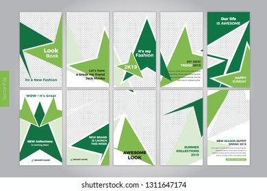 10 Slides Unique Editable modern Social Media banner Template.Anyone can use This Design Easily.Promotional web banner for social media. Elegant sale and discount promo - Vector.