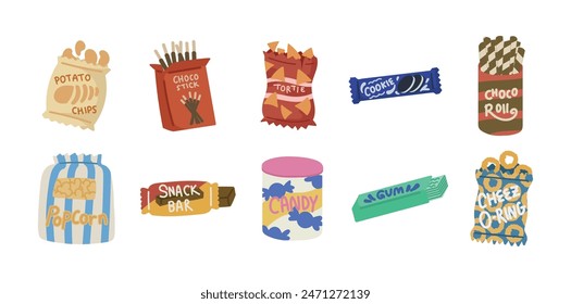 10 Snack Illustration Set Collection