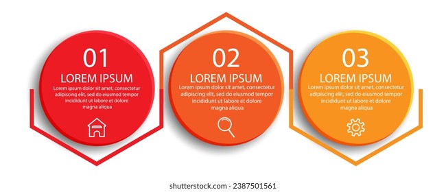 10 step 3d vector infographic, simple design with various interconnected colors, there are icons, text and symbols, good for your business presentation, concise and easy