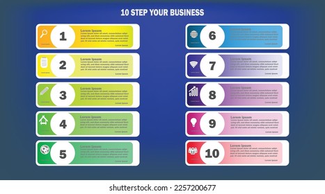 10 step infographic for business plan