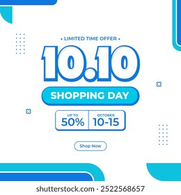 10 10 Anuncio promocional de súper venta con oferta de descuento. Anuncio de promoción de oferta especial de súper venta moderna para publicación en redes sociales o Anuncio de Sitio web. Campaña de venta flash