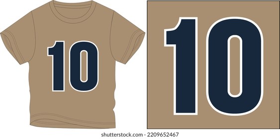10 SYMBOL FONT t shirt graphic design vector illustration \

