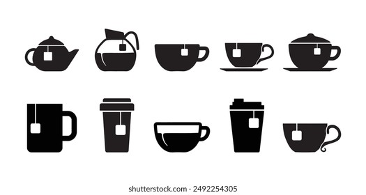 10 Tea Time Vector Set