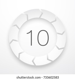 10 ten parameter flat design concept components. Modern infographics vector illustration banner, business diagram brochure.