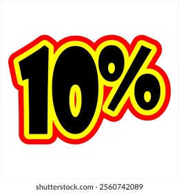 10% Ten persen number vector business