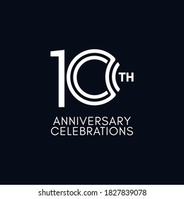 10 th Anniversary Celebration Vector Template Design Illustration